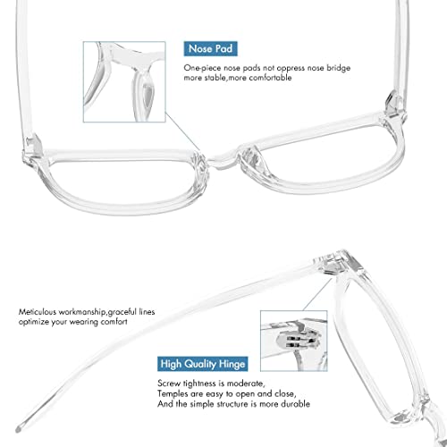 Image of MEETSUN 3-Pack Blue Light Blocking Glasses, Anti Eye Strain Headache (Sleep Better), Computer Glasses UV400 Lens (Black + Brown Gradient + Clear)