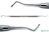 17W Excavators Dental Double Ended Spoons 1.2mm/1.25mm Restorative Instruments