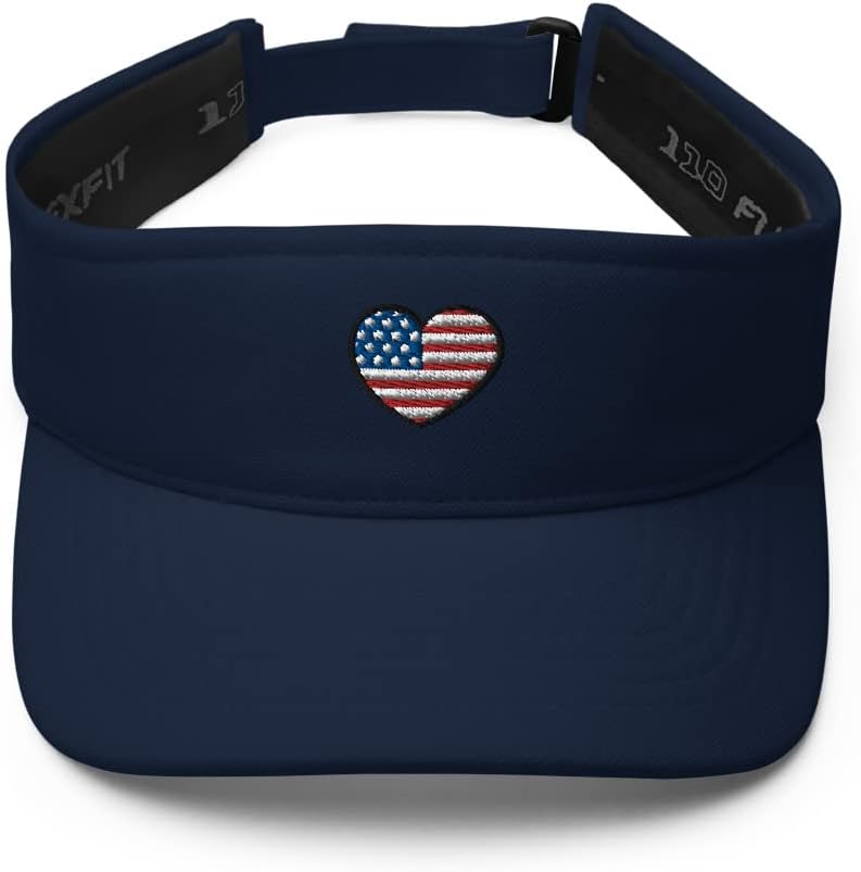 4th of July Visor, Embroidered 4th of July hat for Women, Men, 4th of July Gifts, American Flag Heart Visor.