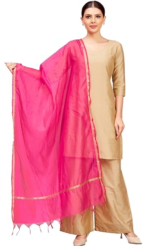 Image of Studio Shringaar Women's Chanderi Silk Blend Handloom Dupatta (32 inch X 2.35 Meters)