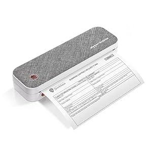 MUNBYN A4 draagbare thermische printer, A4 bluetooth-papierprinter, voor mobiele telefoon, compatibel met Android- en…