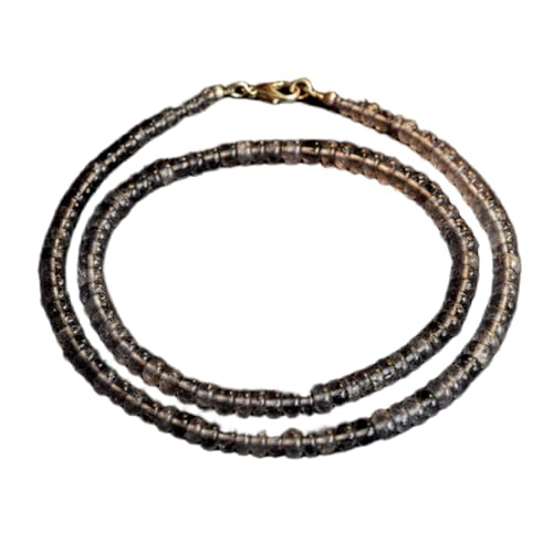 Collier quartz fumé naturel, accessoire de cou pour le bureau
