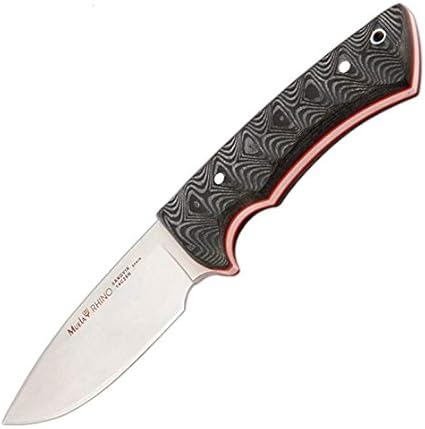 CUCHILLERIAALBACETE Muela Cuchillo de Caza RHINO-10SV-M con Piedra de afilar de Regalo