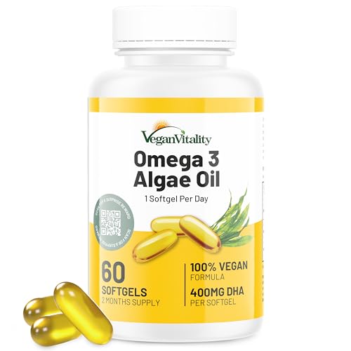 Vegan Vitality Algae Oil 400mg DHA Tablets