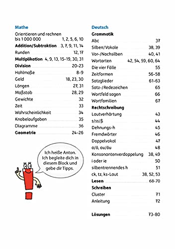 Quer durch die 4. Klasse, Mathe und Deutsch - Übungsblock (Lernspaß Übungsblöcke)