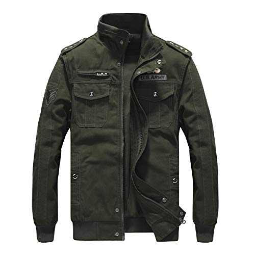 Shanghai Story Men's Cotton Jackets Military Cargo US Army Jackets with Multi Pockets Working Coats3