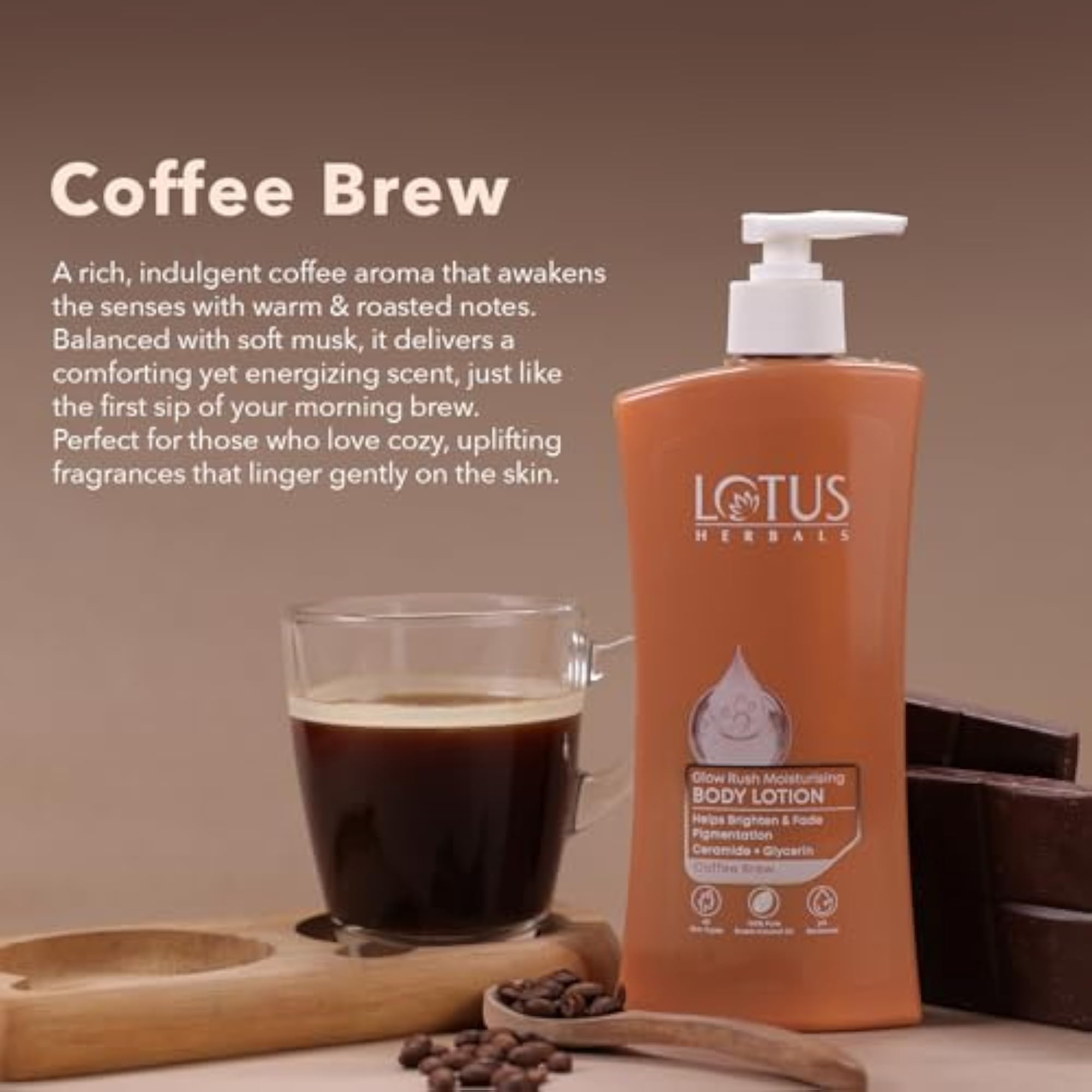 Glow Rush Moisturising Body Lotion, Brightening & Nourishing
