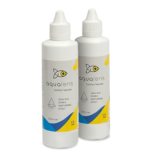 Image of Aqualens Comfort Contact Lens Solution - Multipurpose - Value Pack of 2 (120ml each) + (Lens Case Free)