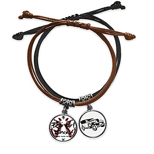 Bracelet cuir minibus graffiti street music idéal pour vos concerts et sorties