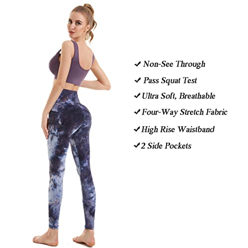 Image of iniber High Waisted Yoga Pants with Pockets for Women 4-Way Stretch Soft Running Workout Leggings Athletic Yoga Pants