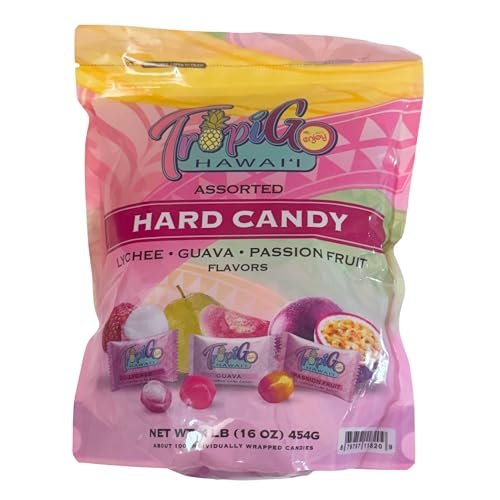TropiGo Hawaii Tropical Hard Candy (Assorted Flavors 16 Ounce Pack)