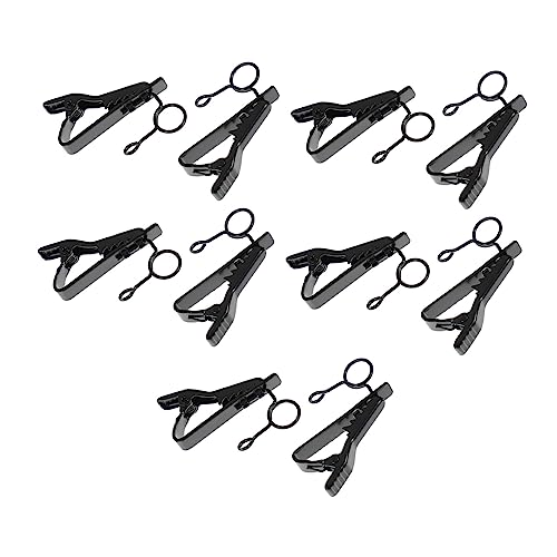 FUNOMOCYA 10Pcs Iron Microphone Clips for Lavalier Microphones Durable and Easy to Attach to Clothing for Conferences Performances and Events Practical Fixing Clips for Secure Use
