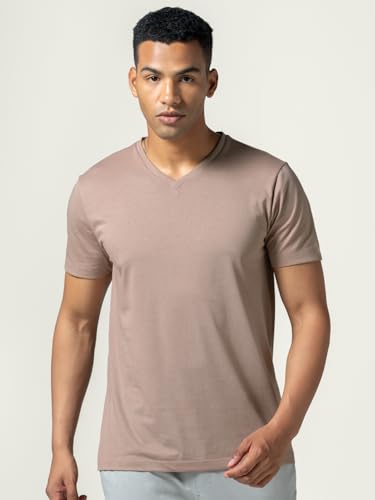 Image of DAMENSCH Regular Fit Cotton Blend Tshirt Half Sleeve Crew Neck Comfortable Casual Lightweight Premium Vortex Elemental Breeeze Tshirts for Men Pack of 1
