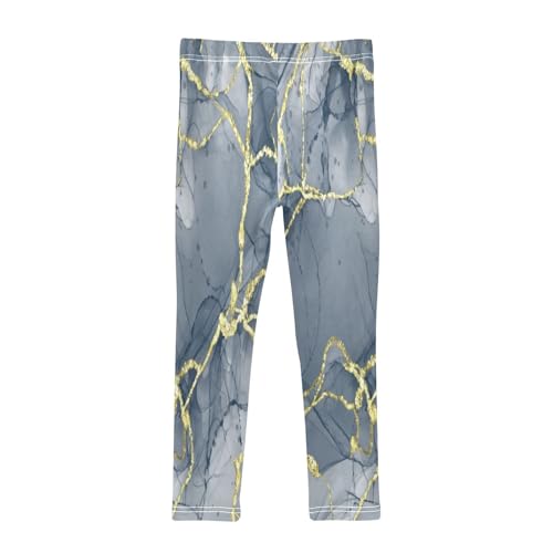 Bolaz Toddler Girls Leggings Printed Yoga Pants Leggings Gold Line Marble for Kids2