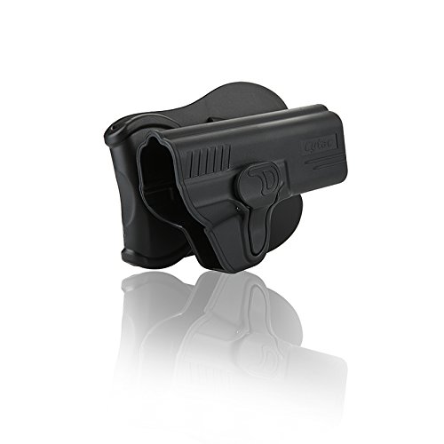 Cytac Holster für Smith & Wesson M&P 9mm, Girsan S&W MC28 SA Paddle mit Silicon-Schicht, Neigungswinkel 360° Verstellbar aus Kunststoff Cover