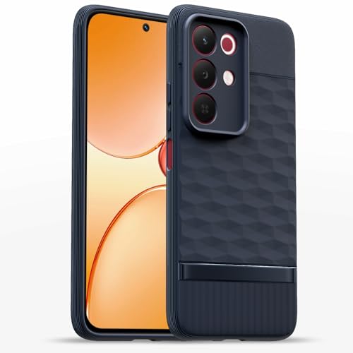 Image of Pikkme Back Cover for Realme Narzo 90X 5G / Realme C85 5G / Realme 15X 5G Camera Protection 3D Hexa Cube Design Silicone Protective Bumper Case (Blue)