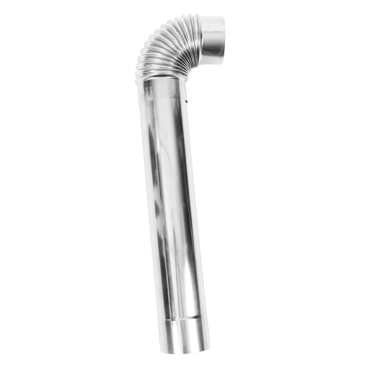 Tubo Canna Fumaria per Stufa, Set 1 Pezzo in Acciaio Inox | Argento, Installazione Semplice, per Stufa Domestico e Riscaldamento a Legna