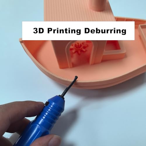 JUUPINE manual deburrer (with 10 replacement blades) with 360° rotating blade head, suitable for wood, clay, plastic (can be used for 3D printing), metal, stainless steel