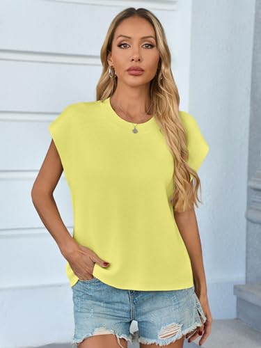 Image of GREAIDEA Womens Sleeveless Sweater Vest Crewneck Cap Sleeve Knit Tops Trendy 2026 Summer Spring Business Casual Shirts