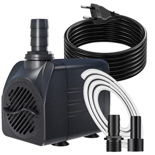Springbrunnenpumpe 16W 800L/H Teichpumpe Mit 3m Extra-Langes Kabel Schutz vor Überhitzung Funktion Ultra Leise Aquariumpumpe Wasserpumpen für Brunnen, Hydroponik-Systeme, Submersible Tauchpumpe Springbrunnenpumpe 16W 800L/H Teichpumpe Mit 3m Extra-Langes Kabel Schutz vor Überhitzung Funktion Ultra Leise Aquariumpumpe Wasserpumpen für Brunnen, Hydroponik-Systeme, Submersible Tauchpumpe