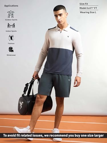 Image of TECHNOSPORT Men Solid Slim Fit Sports Shorts TS Flexi Polyester Mid Rise Drawstring Shorts Pant for Men Pockets Gym Workout Running Joggers Casual Quick Dry
