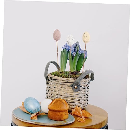 27 piezas de ramas decorativas para Pascua con huevos moteados miniatura 6