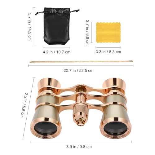 Binoculares Opera Glasses 3X25 Mini con Cadena miniatura 6
