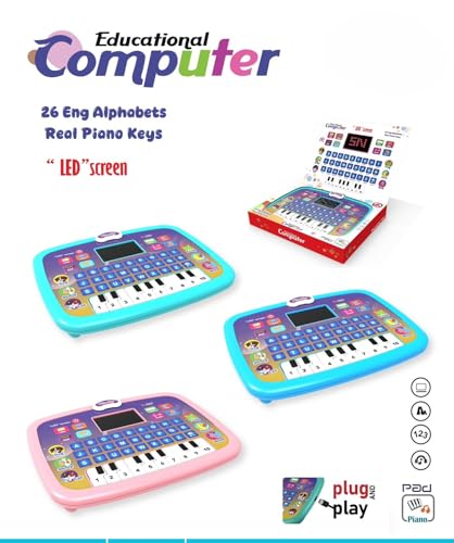 Image of Braintastic Kids Learning Laptop Toy with LED Screen & Music | Educational Computer Piano Tablet for Toddlers | Fun Activity & Learning Toy for Boys & Girls (Computer Laptop with Piano)