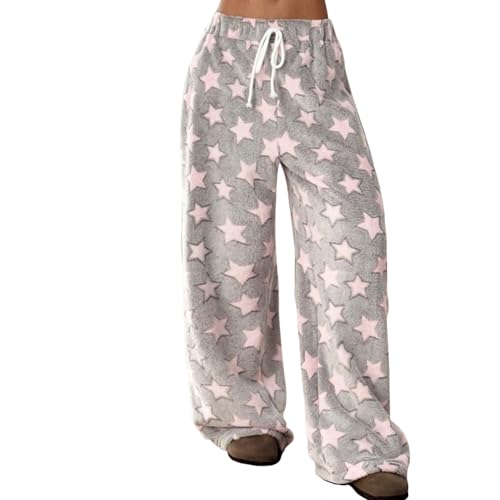 Image of Leopard Pants Women Therian Fuzzy Pajama Pants Y2k Cheetah Pants Grunge High Waisted Fluffy Pants