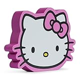 Silver Buffalo Sanrio Hello Kitty Glitter Large Die Cut MDF Box Wall Sign, 5.9” x 1.2” x 8”
