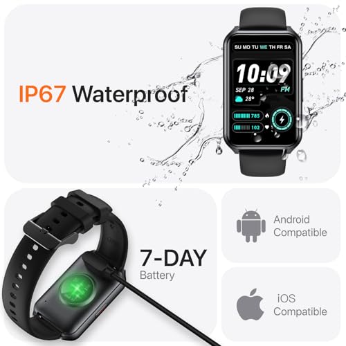 Sgjik H37 Smart Watch Fitness Tracker With Make Call 24/7 Heart Rate Blood Pressure Sleep Monitor, 100+ Sports Modes, Calorie Step Counter For Walking, Ip67 Waterproof, Smart Watches thumb #4