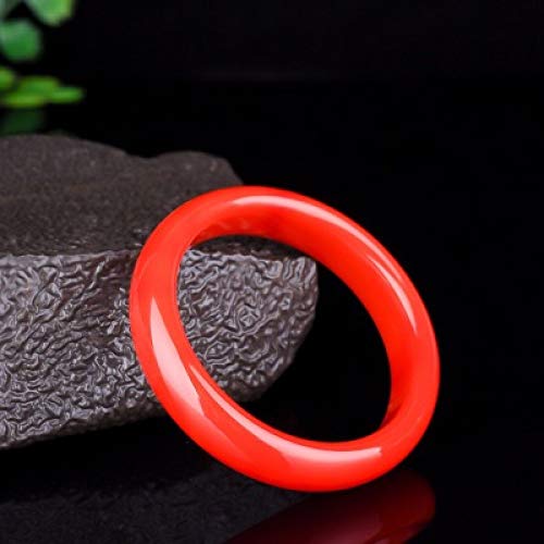 Jonc Red Jade Bangle en pierre de gemme, une idée cadeau précieuse de 64 mm