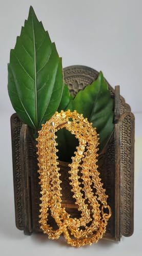 Image of CUTE GOLD 1 Gram Micro Gold Plated & Copper Traditional Designer Fashion Jewellery Chain for Women