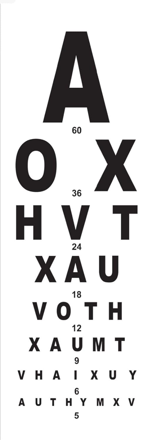 HYZIK Vision Chart A vision test chart (Snellen), Eye Chart.. (B0D9RXKBFQ) Amazon Price History, Amazon Price Tracker