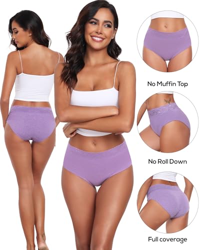 Altheanray Womens Underwear Cotton Briefs Lace Bikini Panties for Women Breathable Hipster Comfort Stretch2