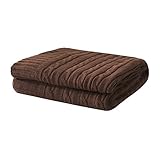 Adory Sweety 100% Cotton Decorative Knit Cable Throw Blanket Super Soft Warm for Couch Chairs Beach Sofa,50 x 60 inch,As Gift with Free Washing Bag (Dark Brown)