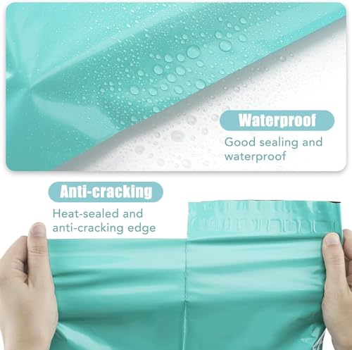 Image of Metronic Poly Mailers 10X13 1200Pack, Strong Adhesive Shipping Bags for Clothing, Waterproof Shipping Envelopes Mailers Poly Bags for Small Businesses, Flexible Packages Bags Teal