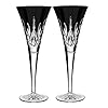 Waterford Crystal Lismore Black Flute set of 2