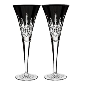 Waterford Crystal Lismore Black Flute set of 2