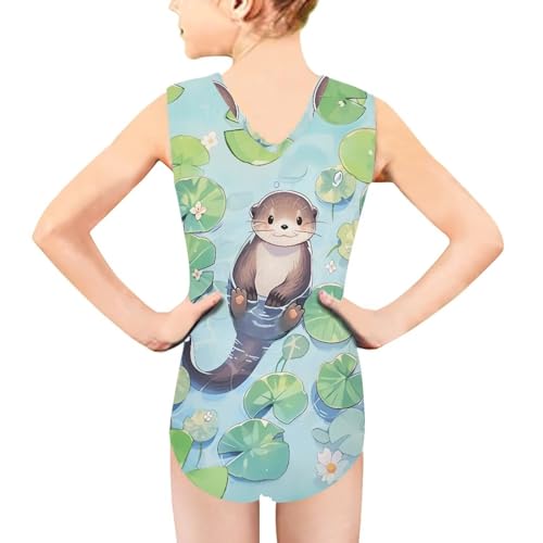 Image of Biyejit Girls Leotards Dance Sport Wear Gymnastics One-Piece Swimwear for Kids 3-14 Years