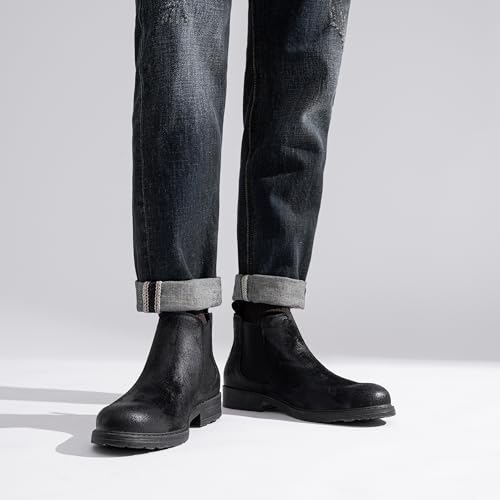 Image of JOUSEN Men's Chelsea Boots Leather Distressed Boots for Men