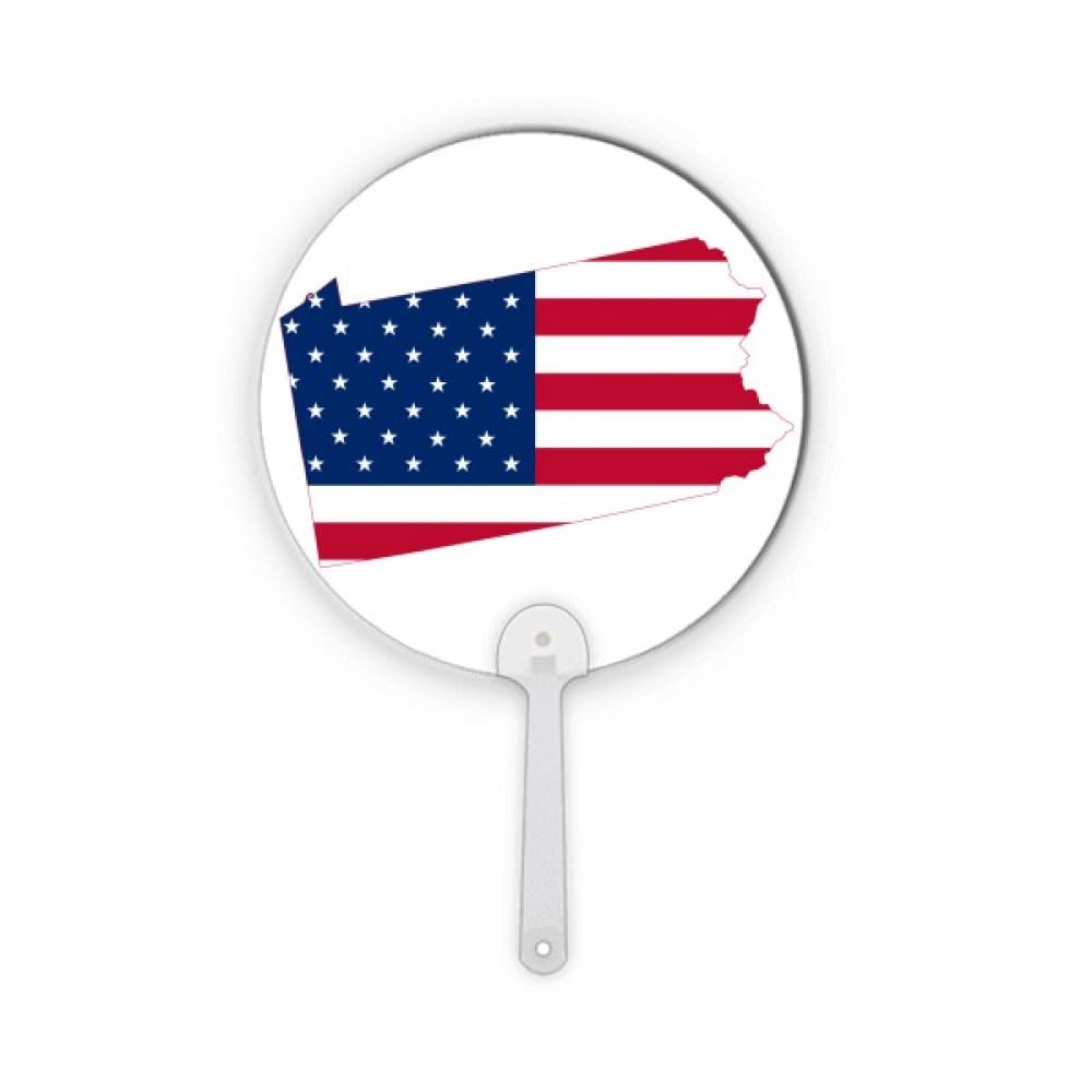 Drapeau des USA rond avec étoiles et rayures graphiques en plastique rigide