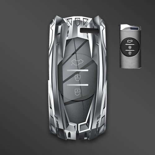 Coque de clé Chery Arrizo 5 Pro étui de protection clé voiture métallique bGrey1