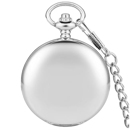 Relógio De Bolso Masculino Vintage Original Quartz Antigo (Prata)