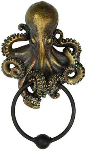 Pacific Giftware Deep Ocean Creature Octopus Kraken Warrior Decorative Resin Door Knocker Figurine
