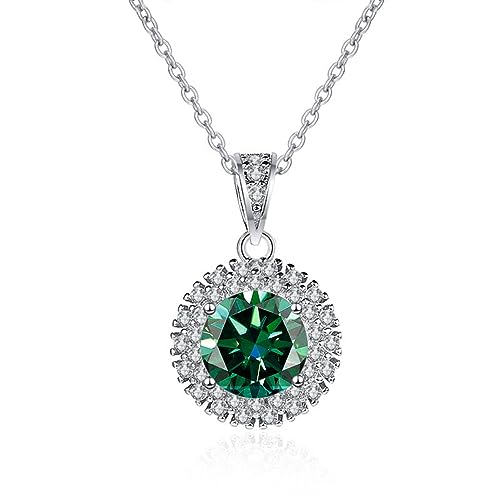 Pendentif moissanite coupe ronde D pour sublimer vos tenues de soirée et votre style