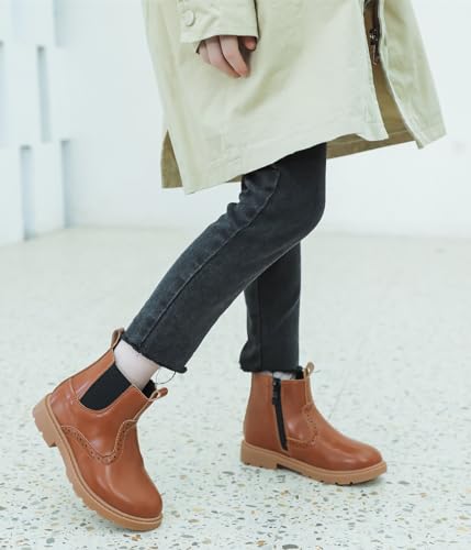 kkdom Boys Girls Waterproof Outdoor Side Zipper Comfort Chelsea Ankle Boots(Toddler/Little Kid/Big Kid)2