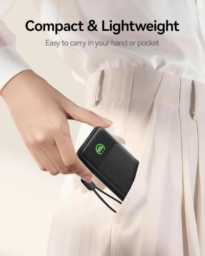 MOVESPEED 10000mAh USB-C Power Bank,22.5W Fast Charging,Built-in Cable Strp - image 5