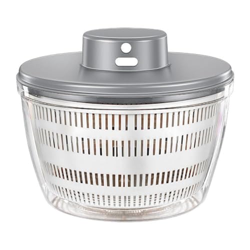 Colador giratorio de frutas y verduras, 4 L, secadora eléctrica USB para ensalada, lechuga y verduras, para ensalada, lechuga, verduras, azul