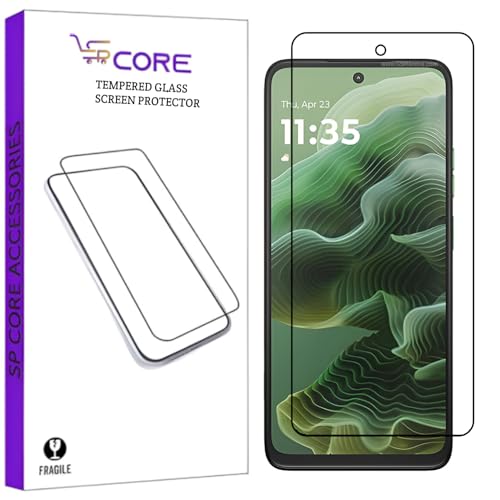 Image of Tempered Glass Screen Protector Compatible For Motorola Moto G35 (Black) With Edge To Edge Coverage And Easy Installation Kit (Pack of 1)